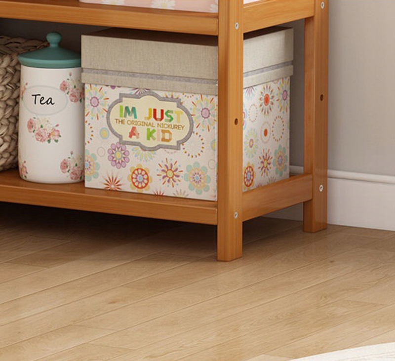 REGAŁ BAMBUSOWY DREWNIANY STOJĄCY PÓŁKA STOJAK SZAFKA 5 PÓŁEK GARDEROBA Liczba półek 5