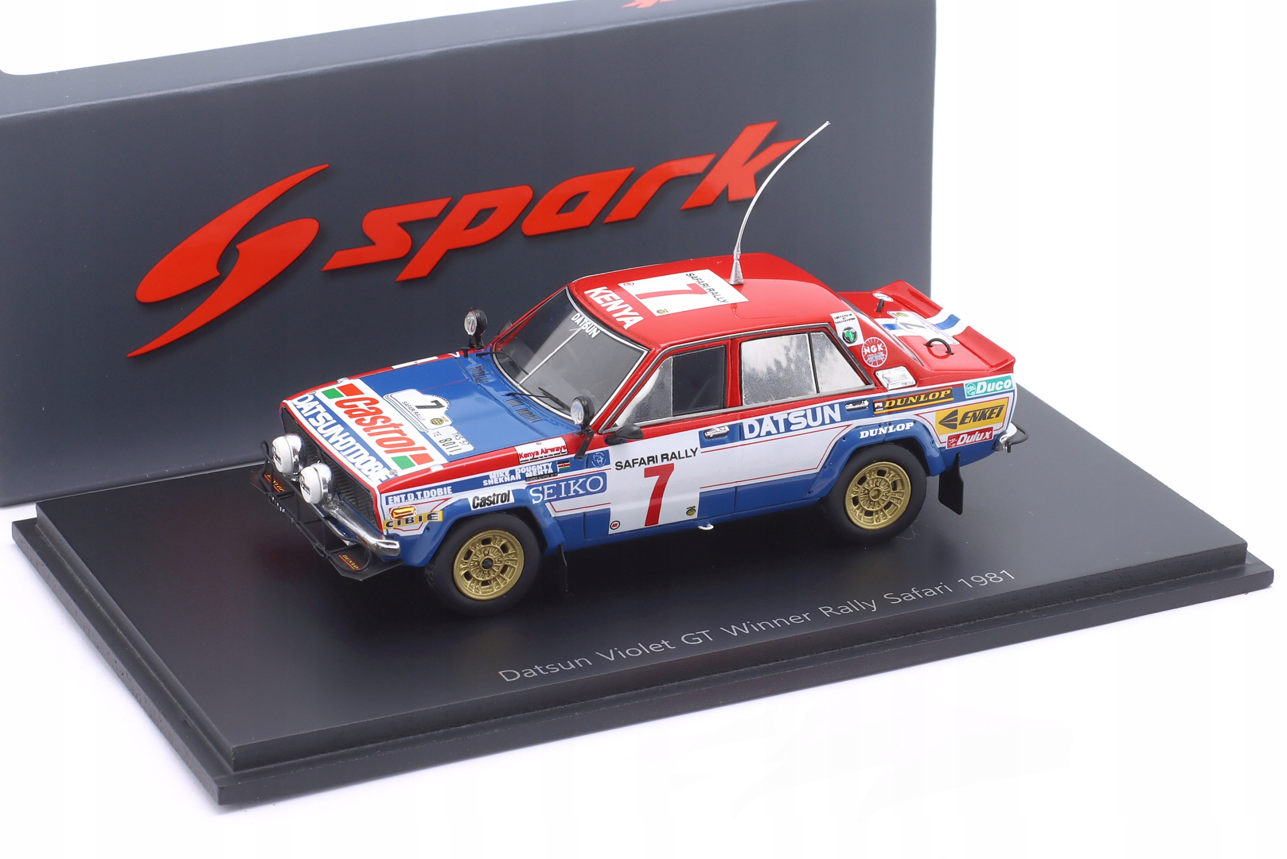 Spark Datsun Violet Gt #7 S.Mehta Vítěz Rallye Safari 1981 1:43