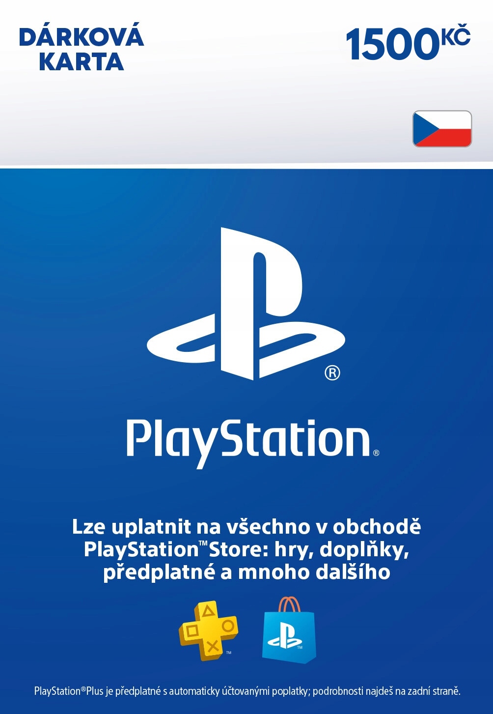 Dobití PSN 1500 CZK Playstation Network