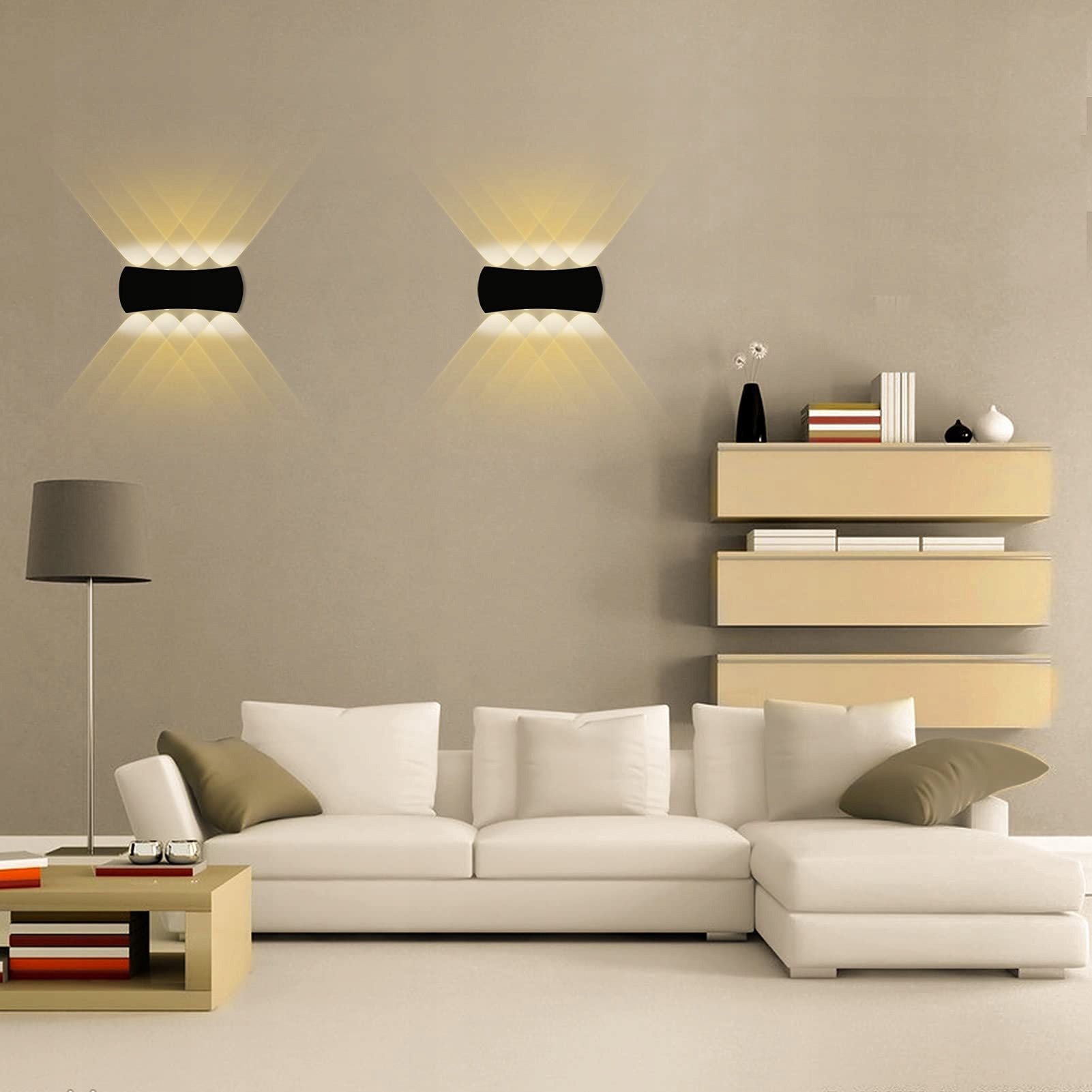 KAWELL Lampa LED 8W Wewnętrzna Zewnętrzna IP65 Czarna 3000K — miniatura 6