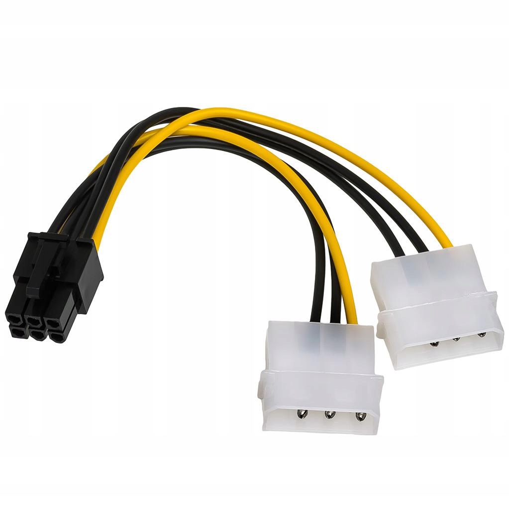 Akyga Kabel Zasilania Adapter Molex Na Pci Express 6PIN Do Gpu Karta