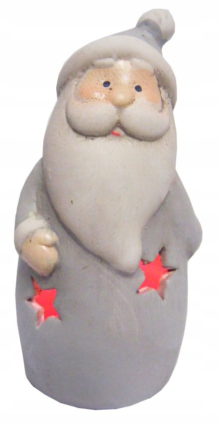 MIKOŁAJ FIGURKA CERAMICZNA 10cm LAMPION LED Kod producenta 511153