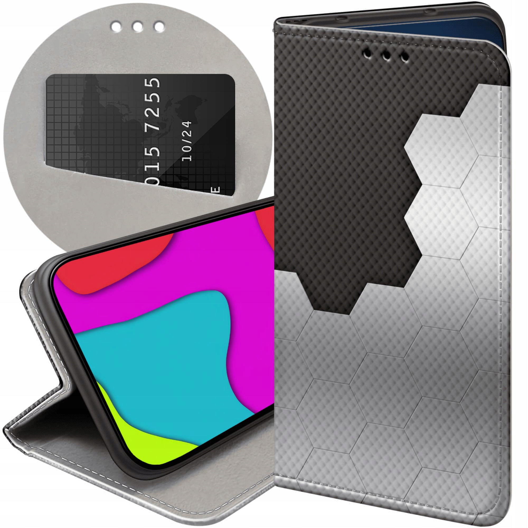 Etui Z Klapką Do Motorola Moto G14 Szare Metallic Grey Futerał Case