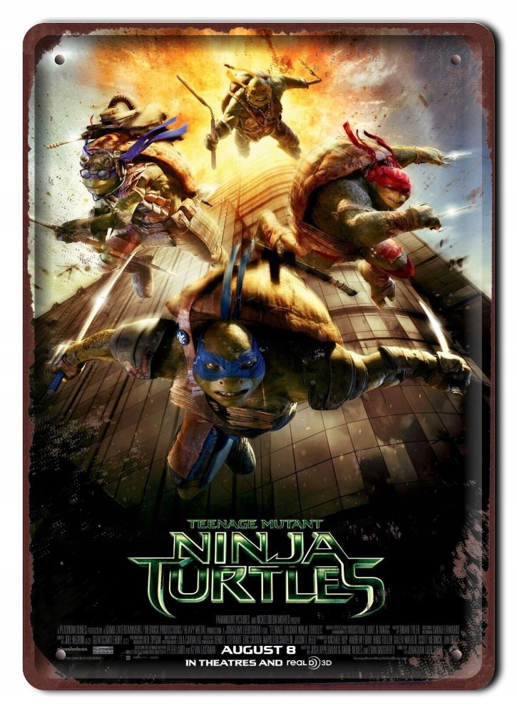 Komiks Plakat Metalowy Szyld Obrazek Ninja #16889