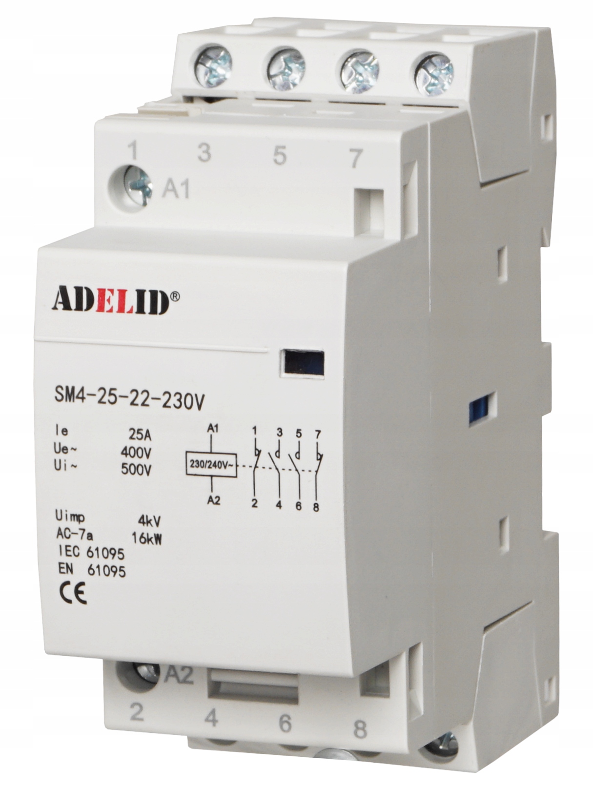 

Stycznik Modułowy 25-22 230V 25A 4Z 3-FAZ 2NO 2NC