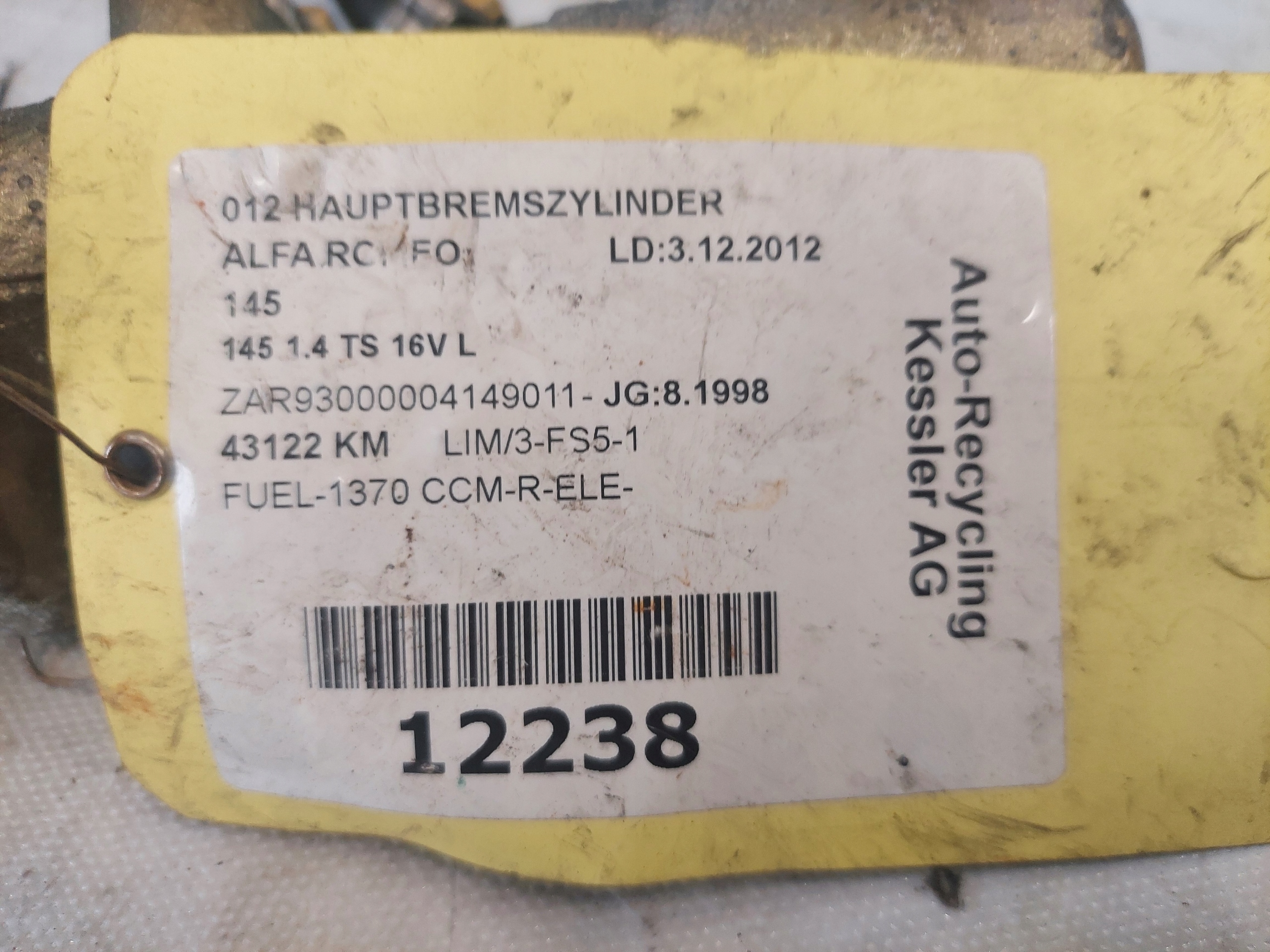 Servofreno ALFA 145 1.4 TS BOSCH GH190
