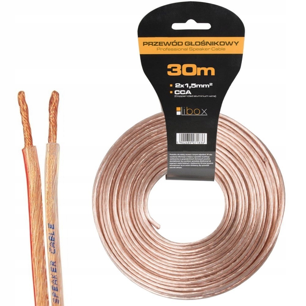 Libox Kabel Głośnikowy LB0008-30 2X1,5MM (30M) Cca