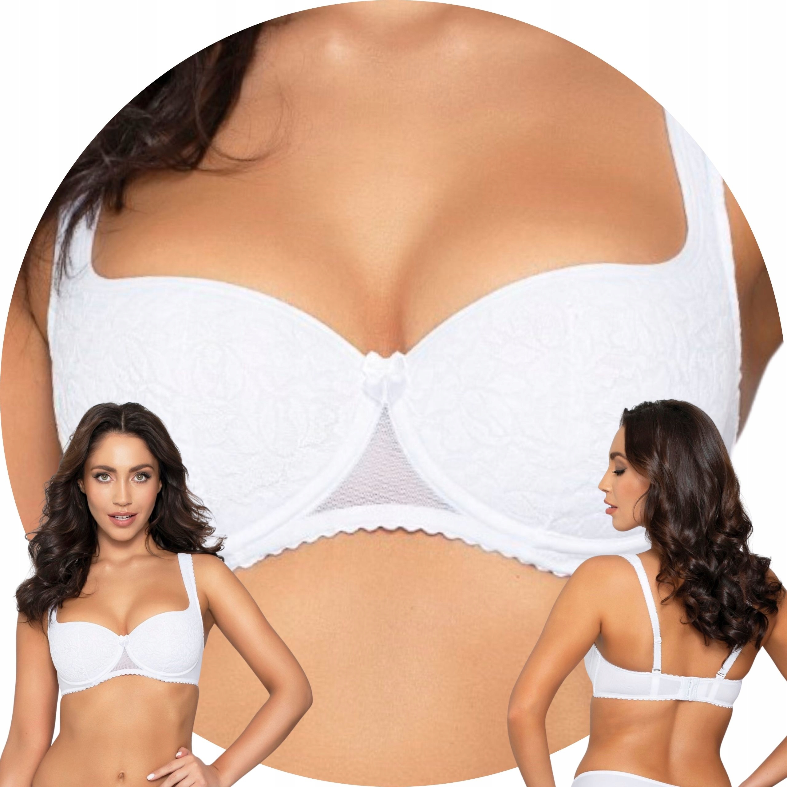 PariPari Sylvie Maxi white krajka bílá Podprsenka 80G Push-up