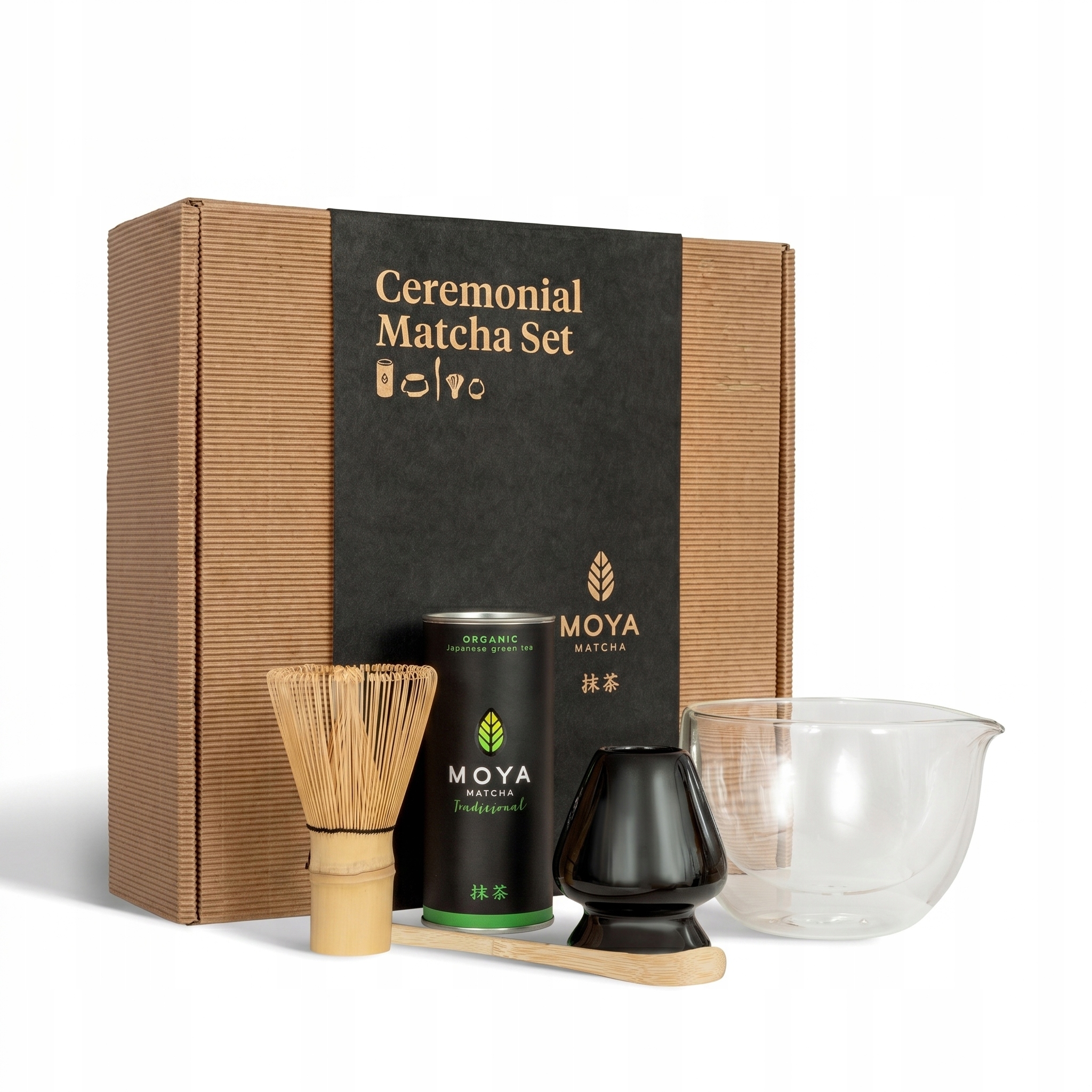 Zestaw do matchy ceremonialny Moya Matcha Tradycyjna i czarka z dzióbkiem