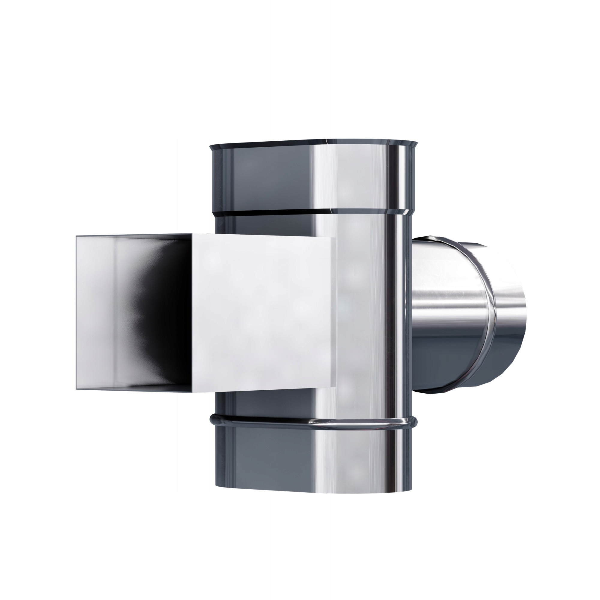 Ko T-rozdělovač oválný 130x200 mm gr 1,0 mm 90 st s protilehlou čistící vložkou