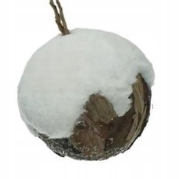 

Bombka Choinkowa Na Choinkę Z Kory I Wełny 16CM XL