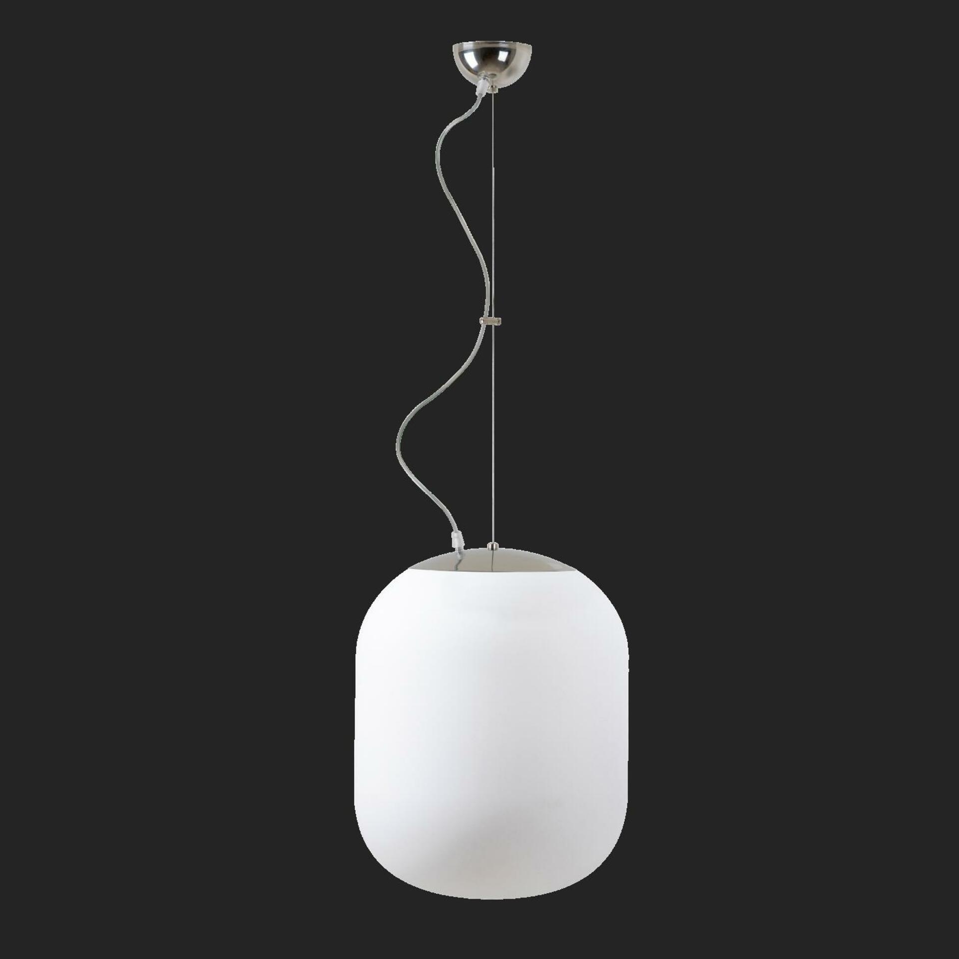 Osmont 67842 Tania L2 závesné sklenené svietidlo nerez leštená biela IP40 4