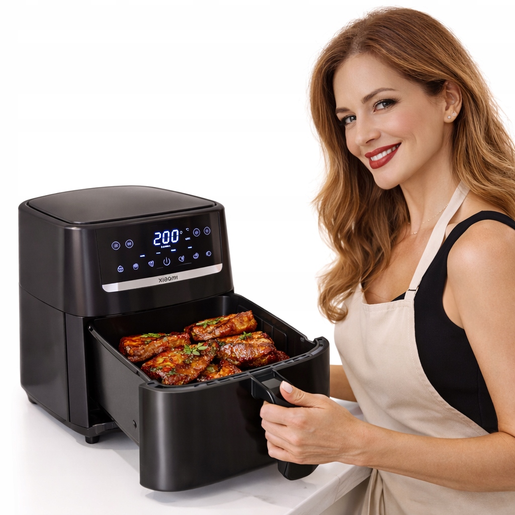 Beztuková fritéza Xiaomi Smart AirFryer Černá Rodinná 1500W 6L