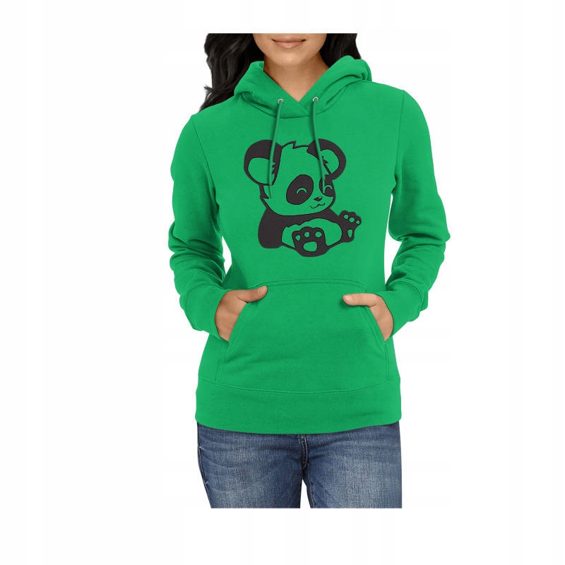 

Bluza damska Z Uroczą Pandą, zieleń kelly 2XL