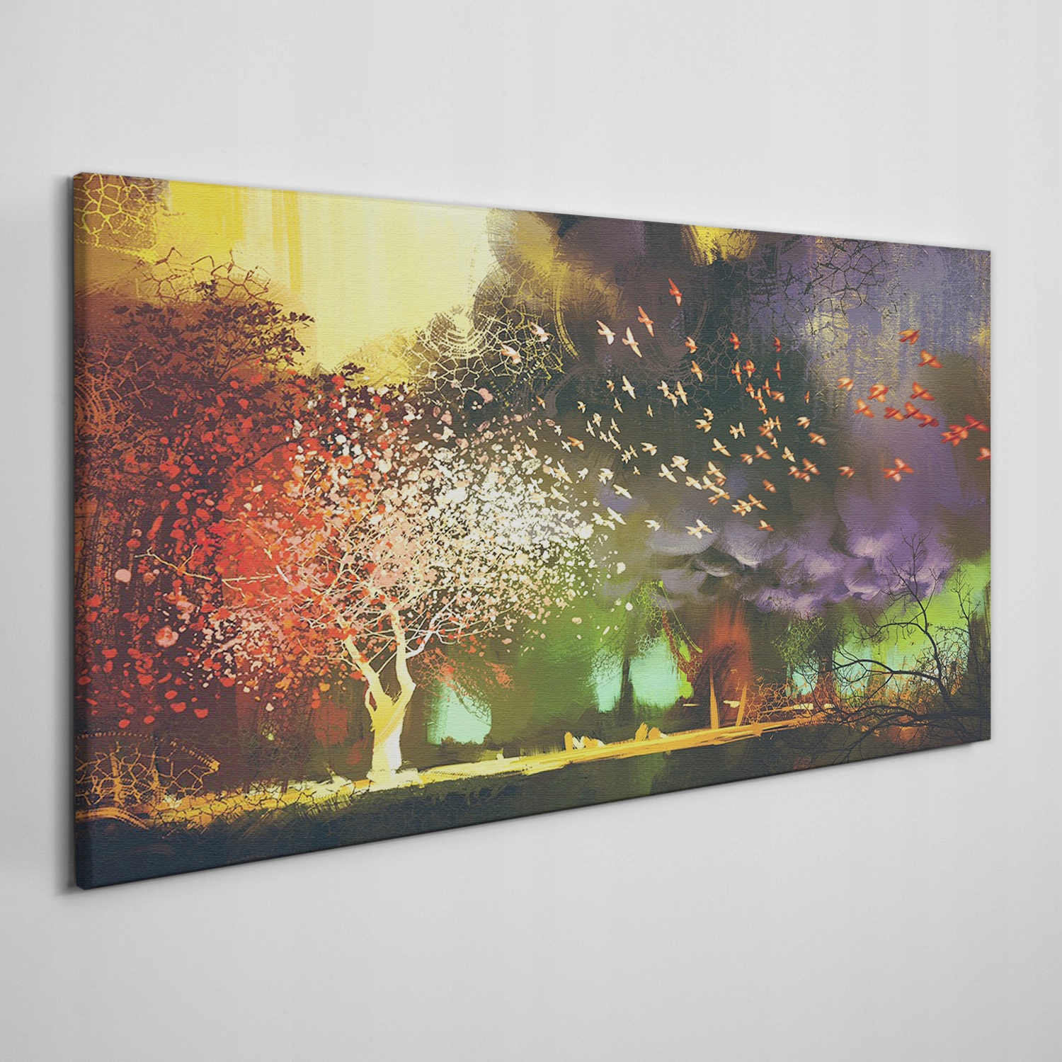 

Foto-obraz na ramie płótno Drzewa chmury 120x60 cm
