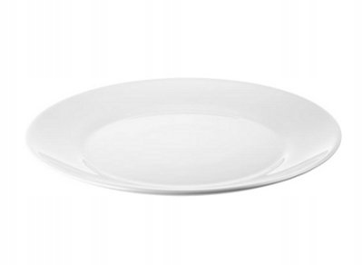 

Talerz płaski Ikea Oftast biały 25 cm szkło hart.