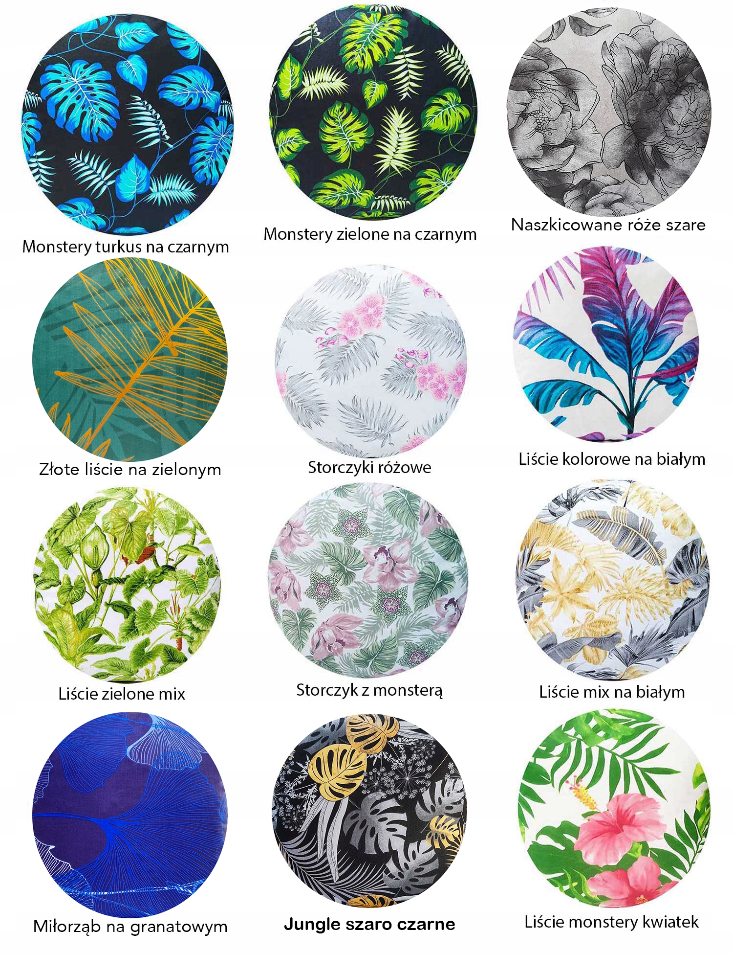 OKRĄGŁA PODUSZKA NA STOŁEK TABORET 40cm BAWEŁNA Kod producenta 8