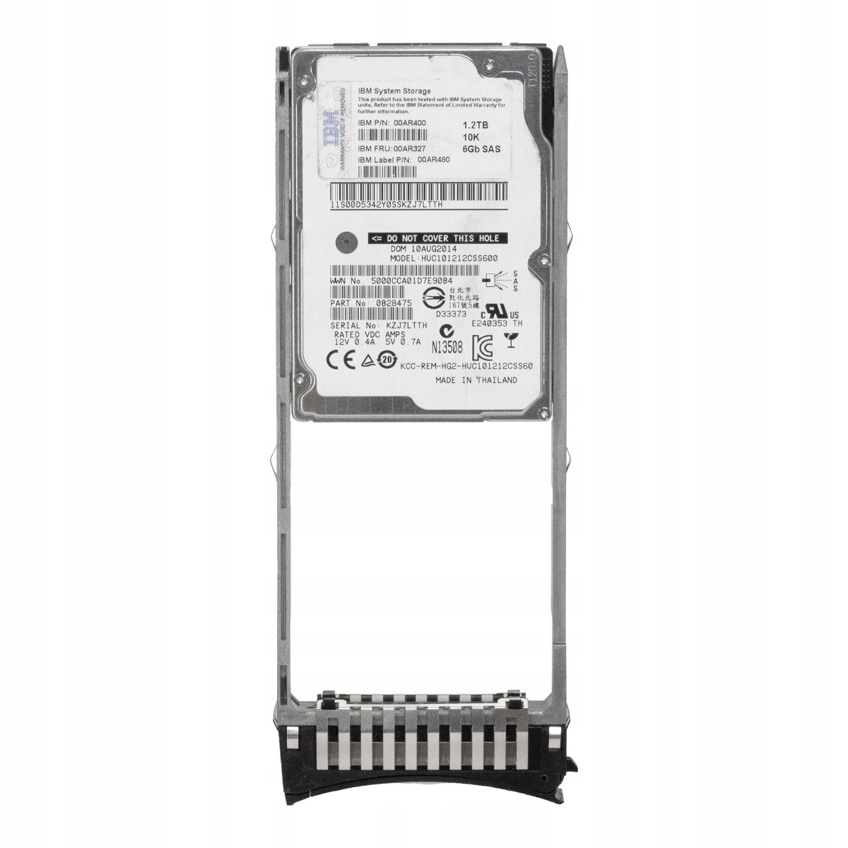 Ibm 00AR327 00AR400 1.2TB 10K 128MB SAS-2 2.5'' HUC101212CSS600