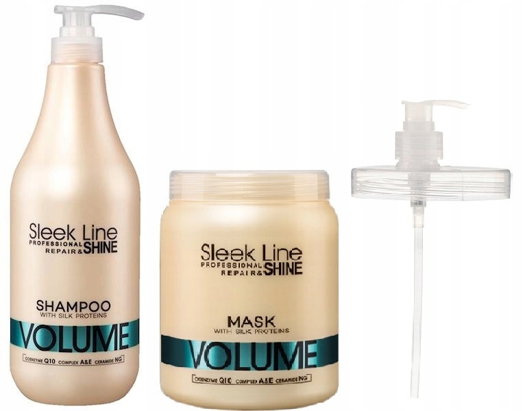 Stapiz Sleek Line ZESTAW Volume Maska Szampon 2l