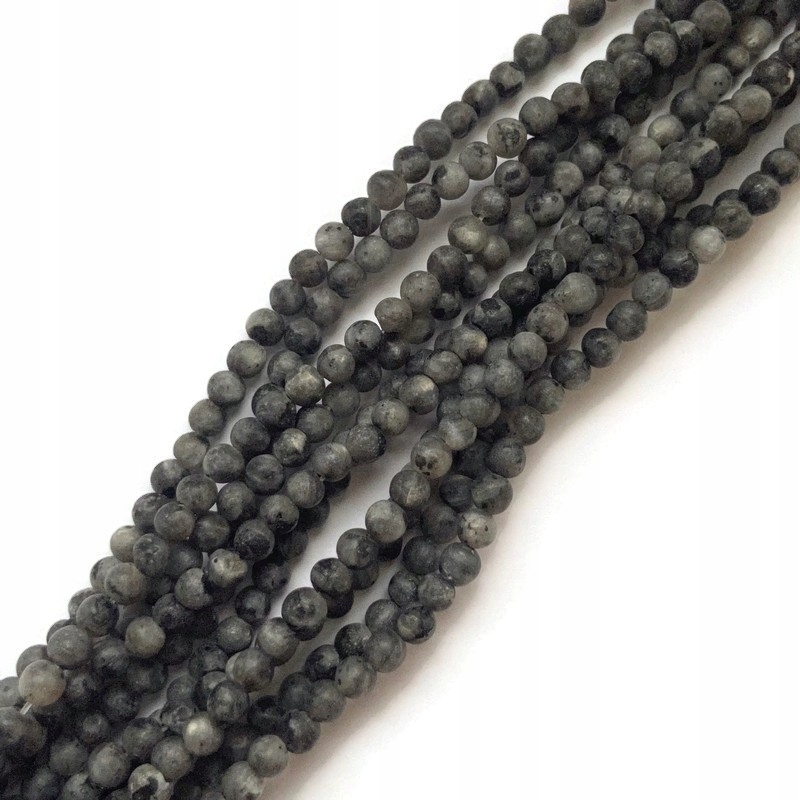 1268 Larvikit kulka matowa 4mm sznurek