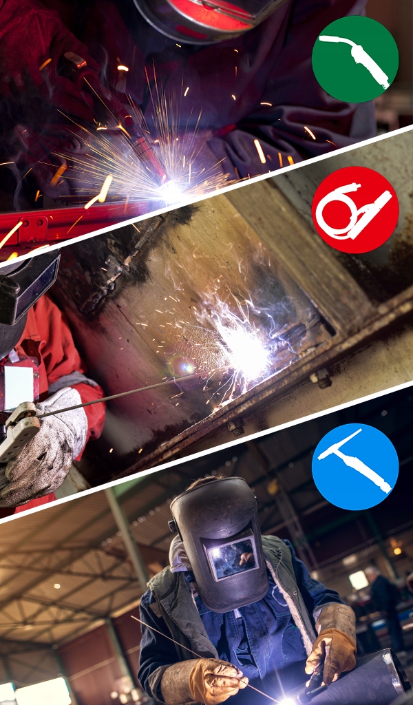 SPAWARKA MIG 200A TIG SYNERGIA Aluminium ZESTAW Metody spawania MIG/MAG MMA TIG