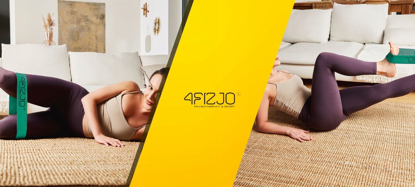 MATERIAŁOWA GUMA OPOROWA DO ĆWICZEŃ 4FIZJO Szerokość 50 mm