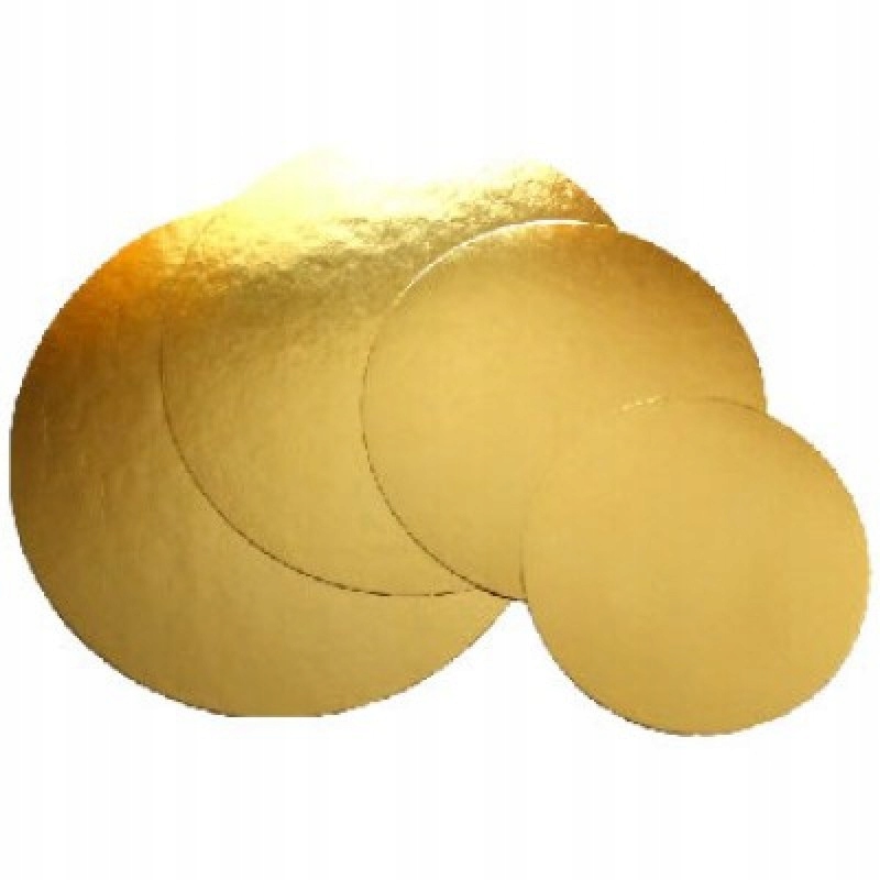 Podkładka Złoty Krążek 26CM 25 Sztuk Podkładki Pod Tort Tortowy Podkład Lux