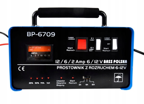 PROSTOWNIK Z ROZRUCHEM 6V/12V 120Ah ROZRUCH 75A Marka Bass Polska