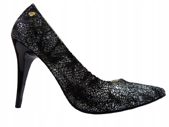 Boty lodičky šedé vitrážové J.Wolski 37 klasika