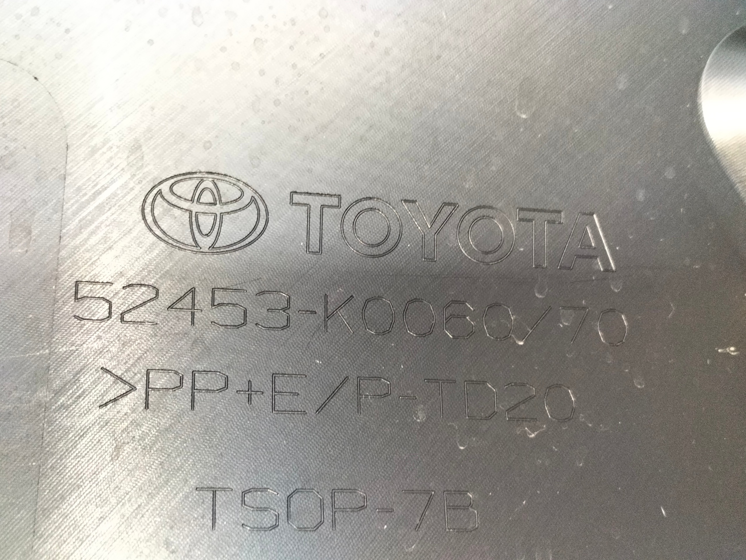 bumper rear rear part TOYOTA YARIS 4 IV 20