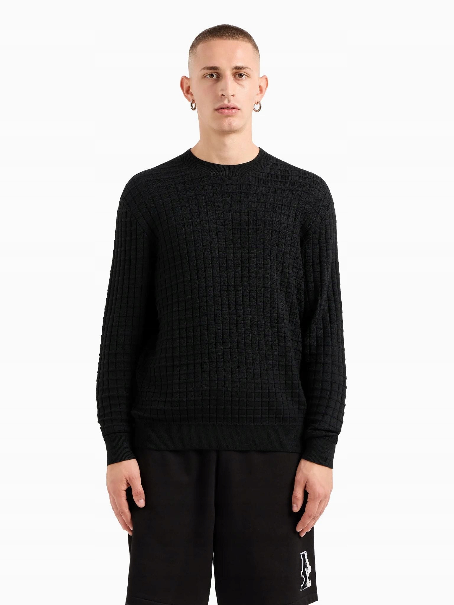 Pánský svetr Armani Exchange 6DZM6F ZM5BZ černý L