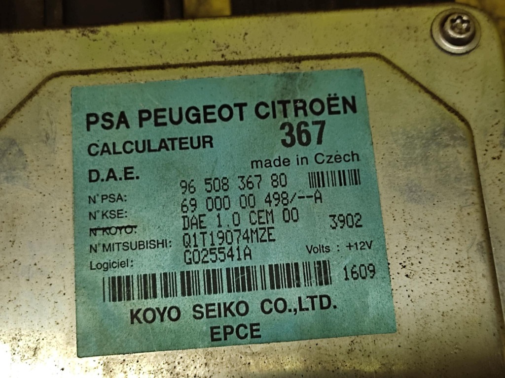 CITROEN C3 Centralina modulo SERVOSTERZO 9650836780