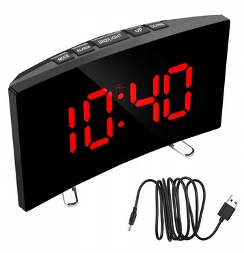 

Zegar Elektroniczny Led Budzik Zegarek Z Alarmem
