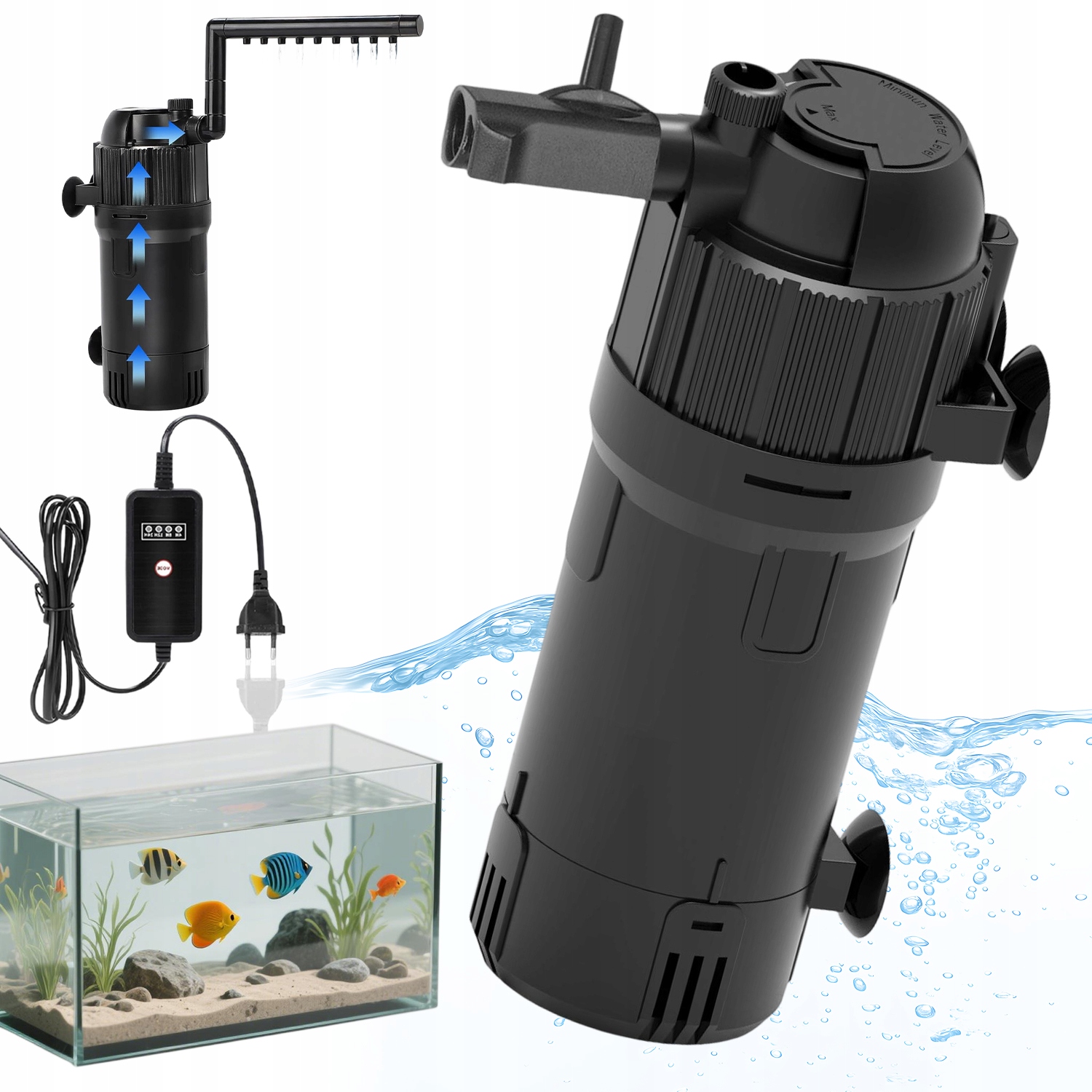 Čerpadlo Do Akvária S Uv Filtrem, Regulovatelný Průtok, Tichý Provoz