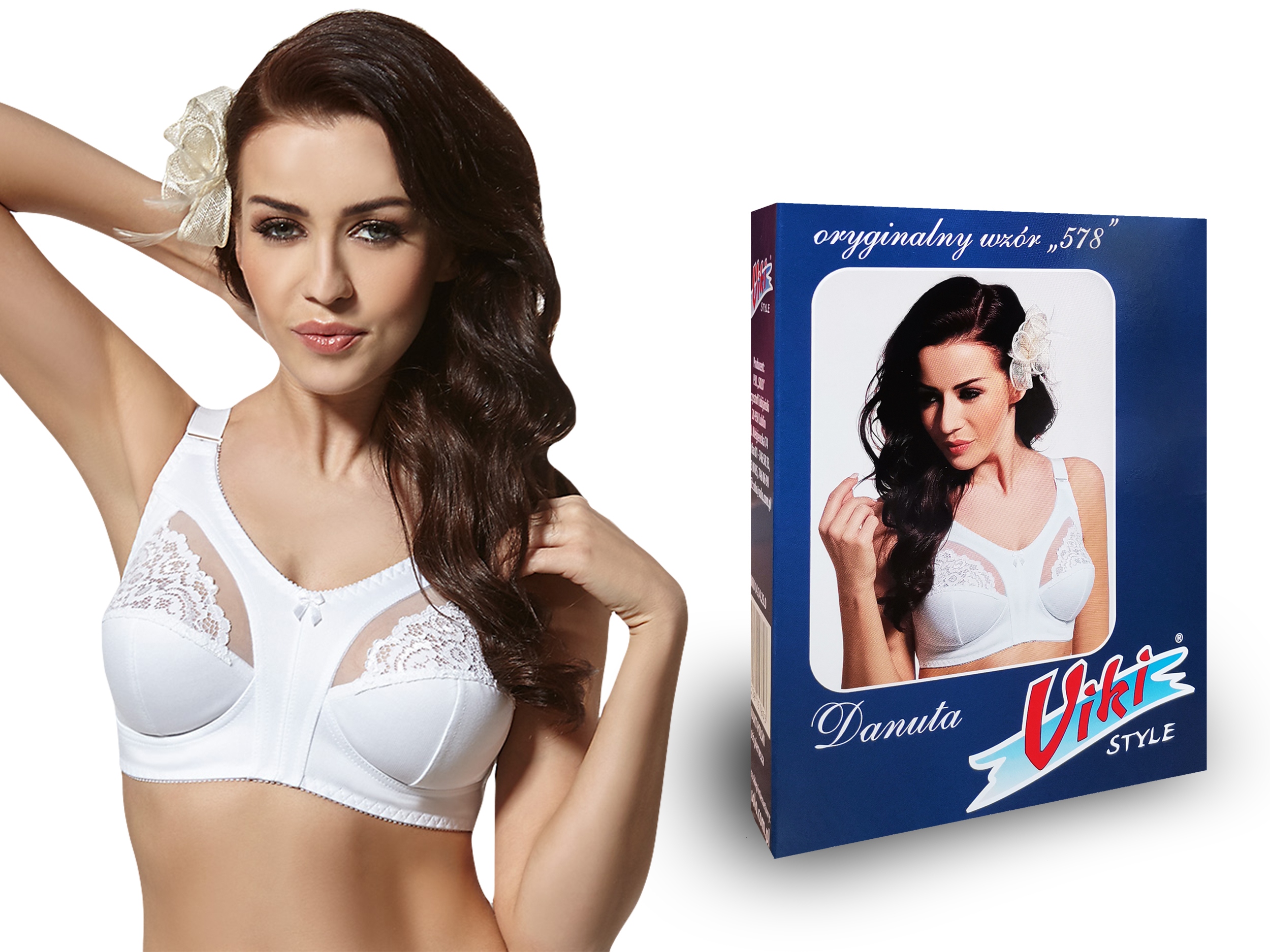 

Viki biustonosz 578 Danuta biały 85G