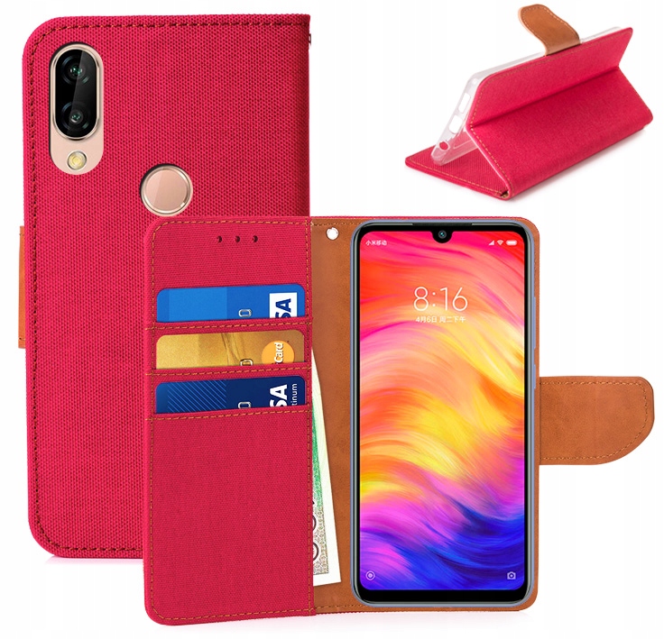 

Etui Portfel Canvas do Xiaomi Redmi Note 7