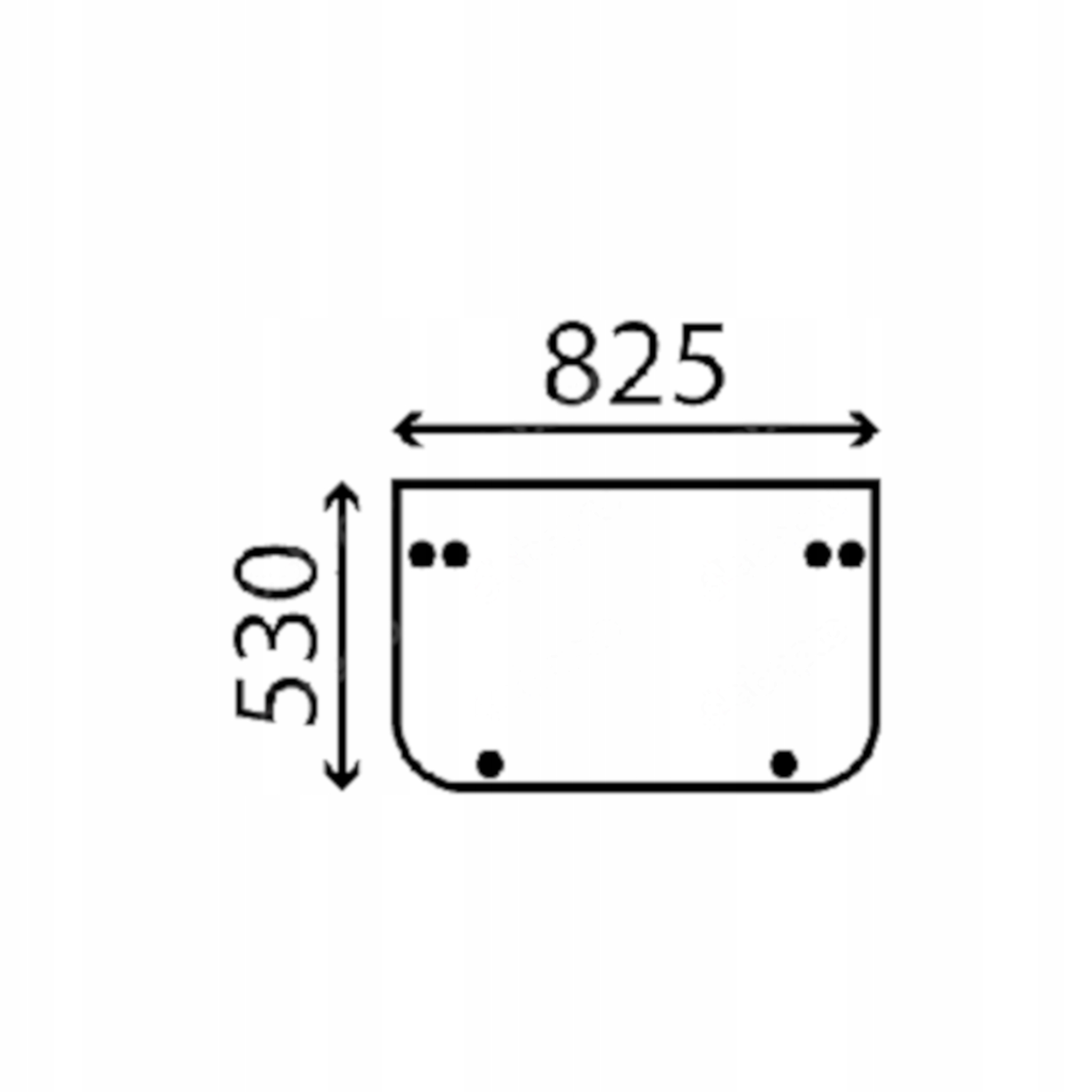 sklo Komatsu přední spodní 816024511 (3618)
