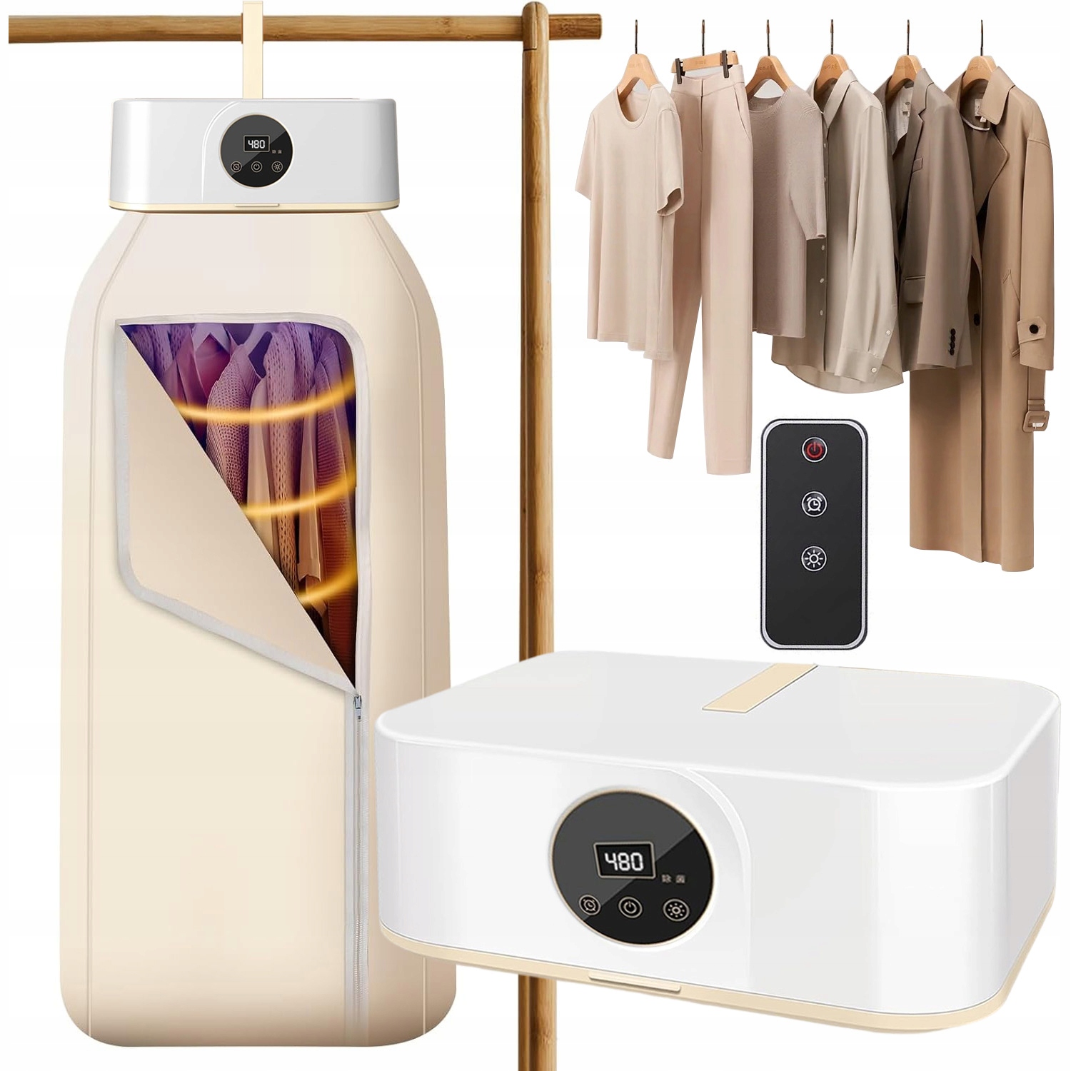 Levně Elektrická Sušák Na Prádlo Sušák Skládací, Přenosná, 2 Bezpečnostní Režimy