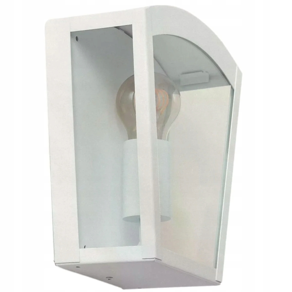 Venkovní nástěnné svítidlo ze zahrady, bílé, skleněné, ozdobné Abruzzo