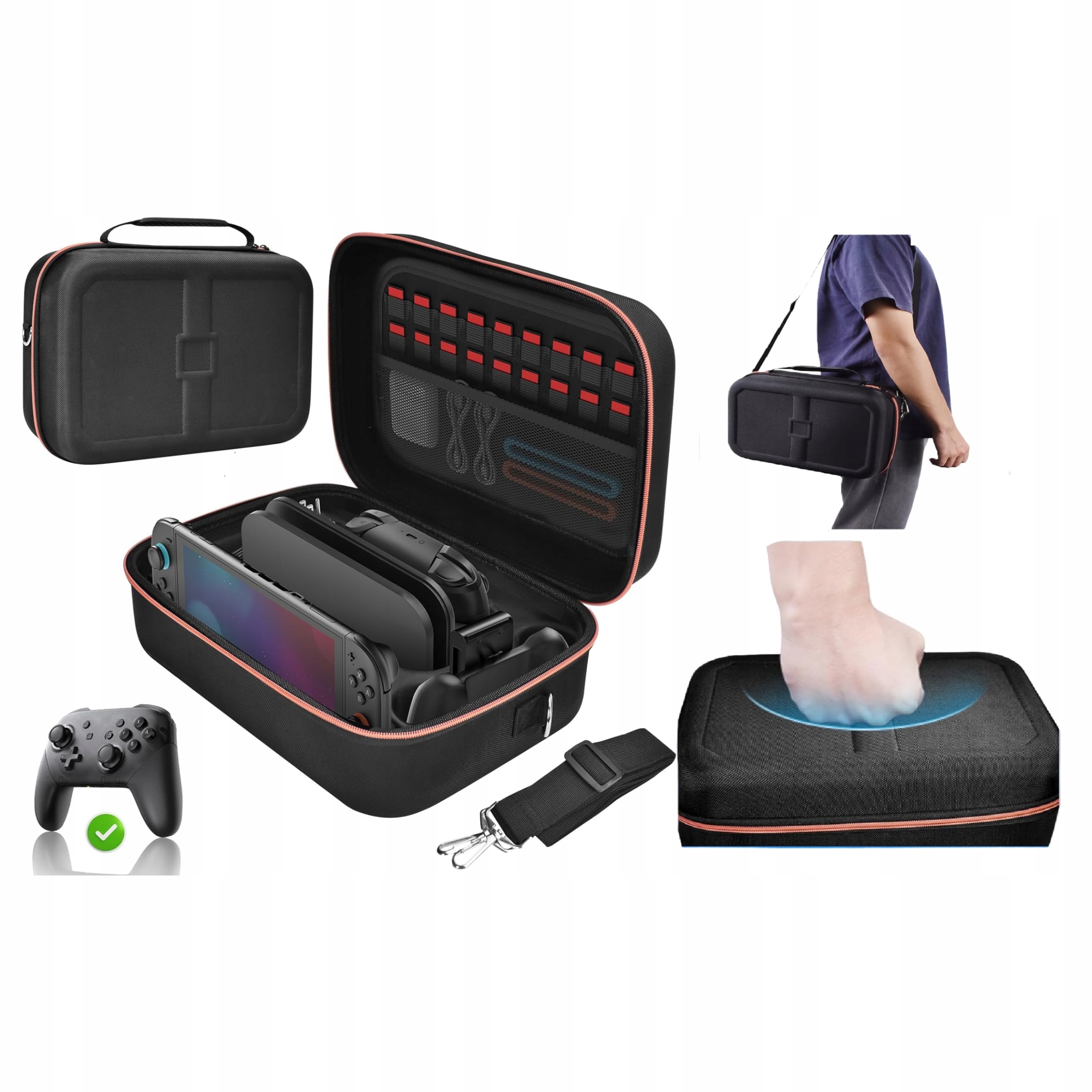 Pokrowiec Futerał Etui Ochronne Do Konsoli Nintendo Switch 1/2/OLED Czarne