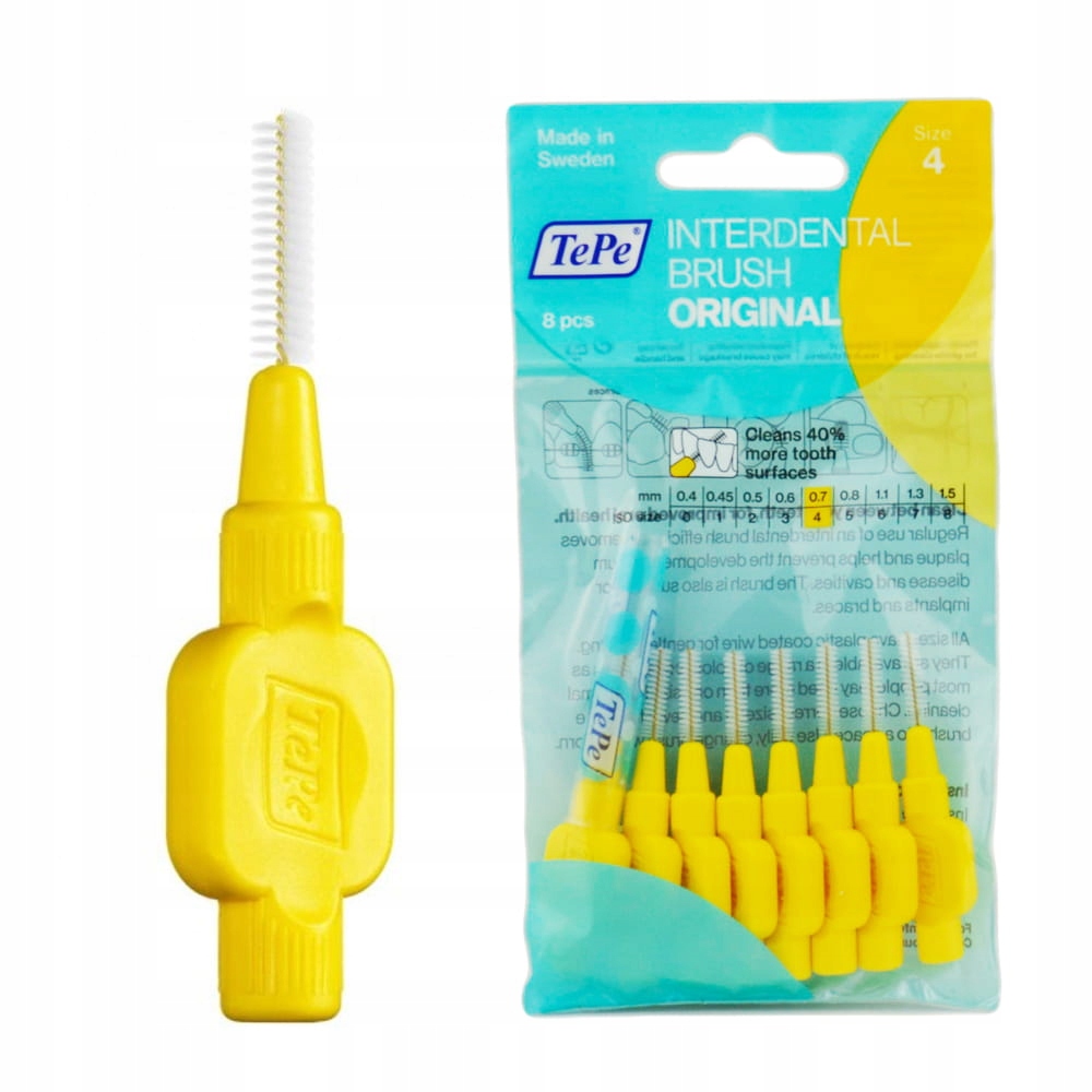 

TePe Original 0,7mm żółte szczoteczki międzyzębowe