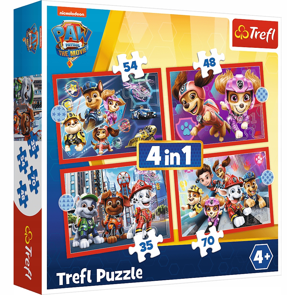 

Puzzle Psi Patrol 4w1 Film W mieście Trefl 34374