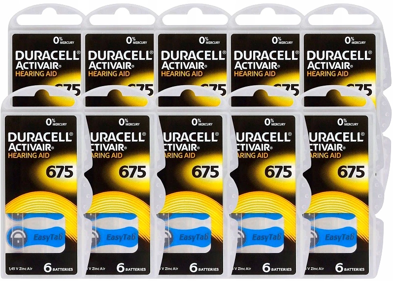 

Baterie Słuchowe Duracell 675 ActivAir PR44 60szt.