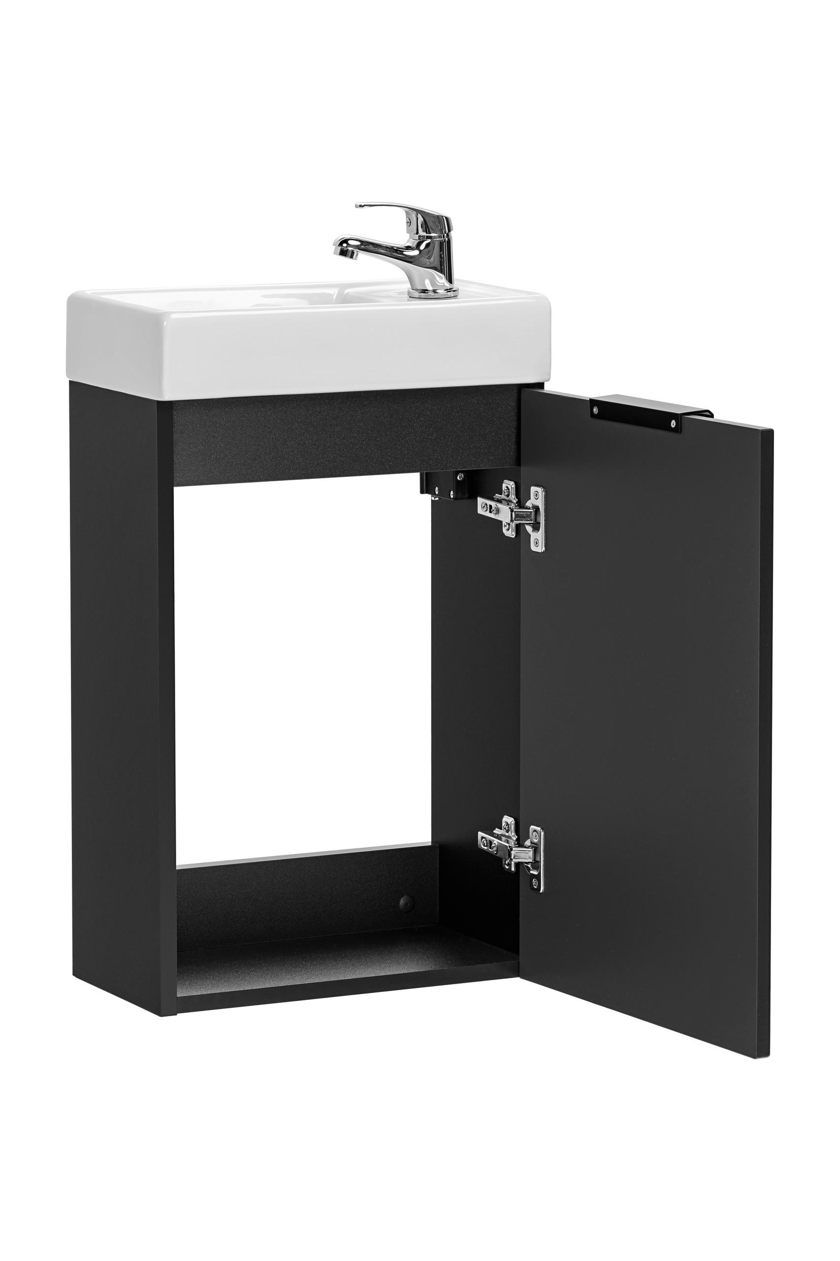 CZARNA Szafka z UMYWALKĄ 40 cm RYFLOWANA Drzwi Marka inna