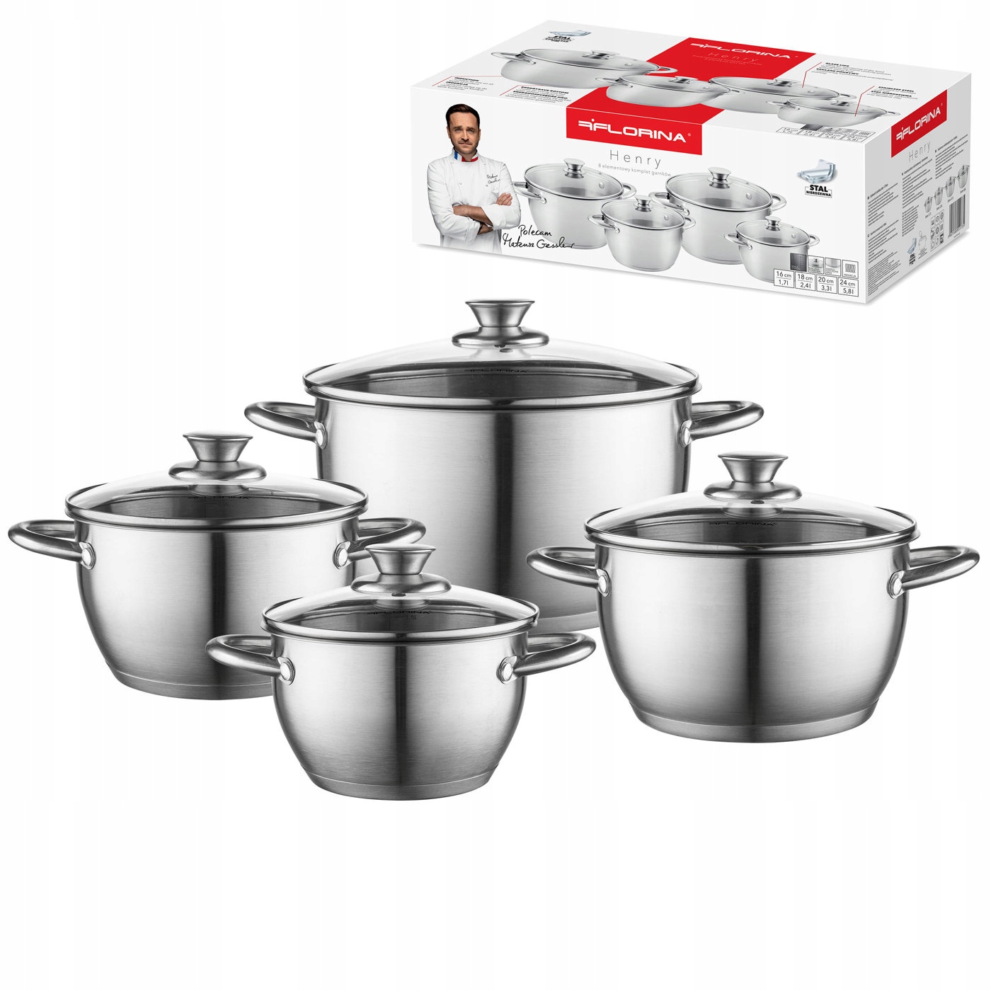 Komplet garnków Florina Henry by M.Gessler 8 el.