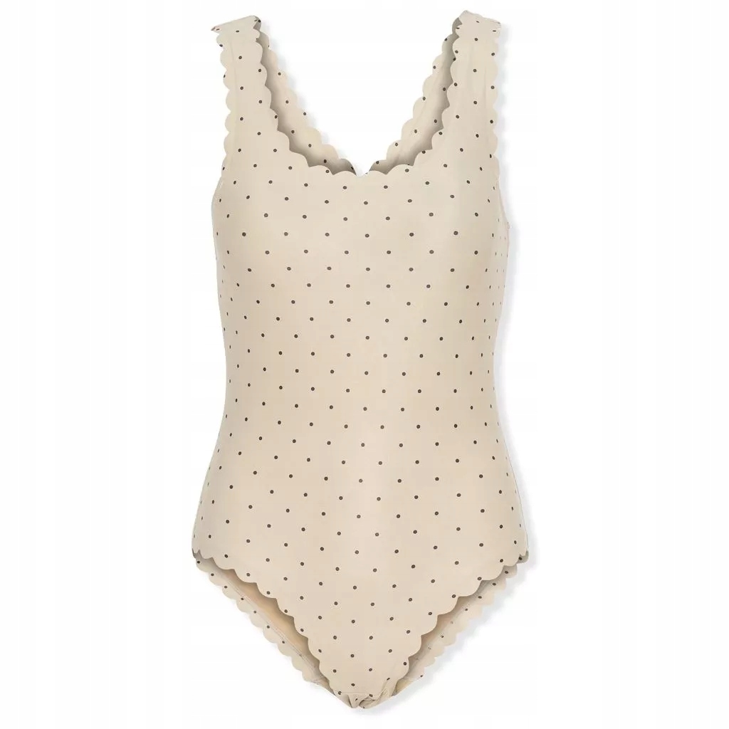 Plavky pro maminky Scallop dot magnet Béžová XL Konges Slojd