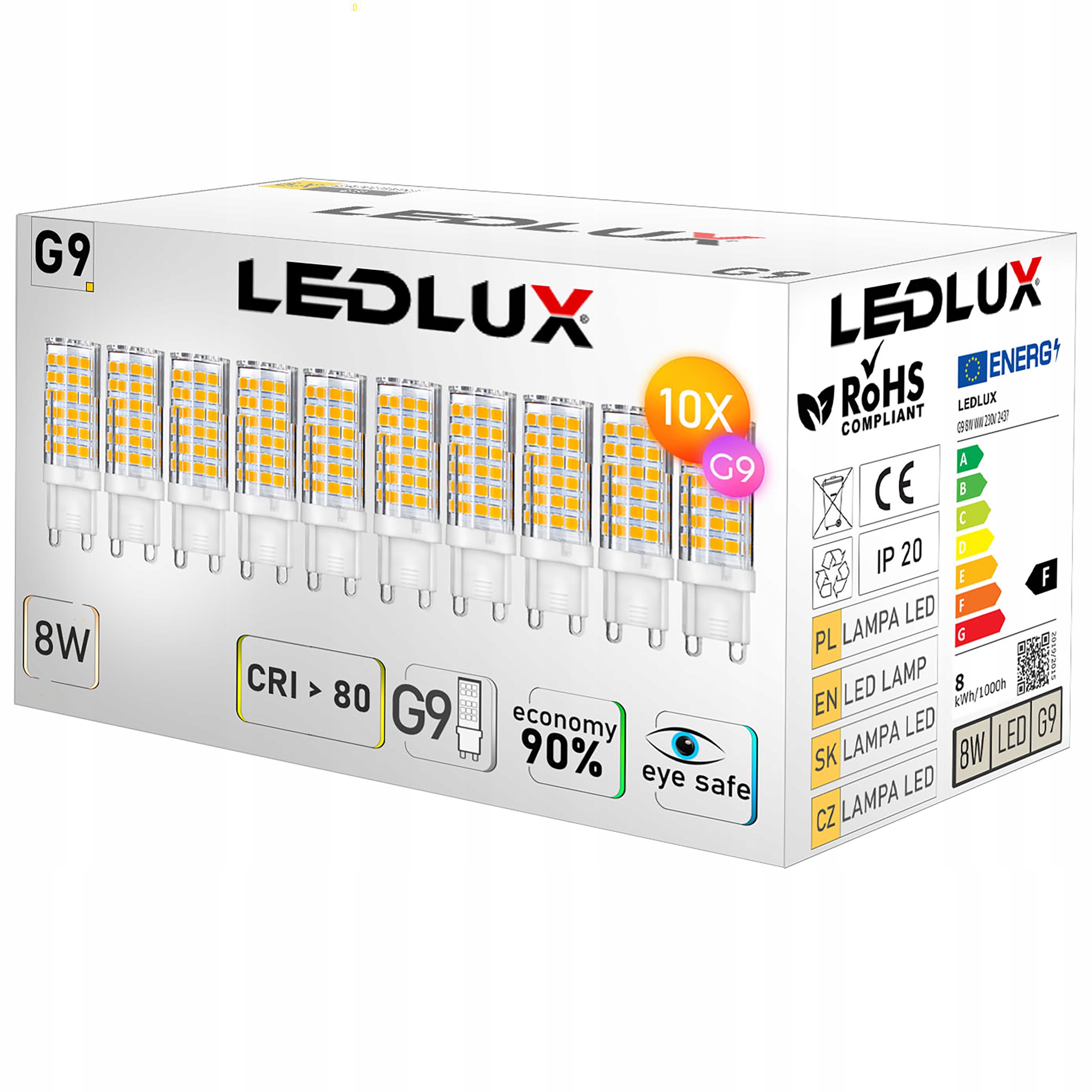 

10X Żarówka Led G9 Smd 8W 75W 3 Barwy Światła