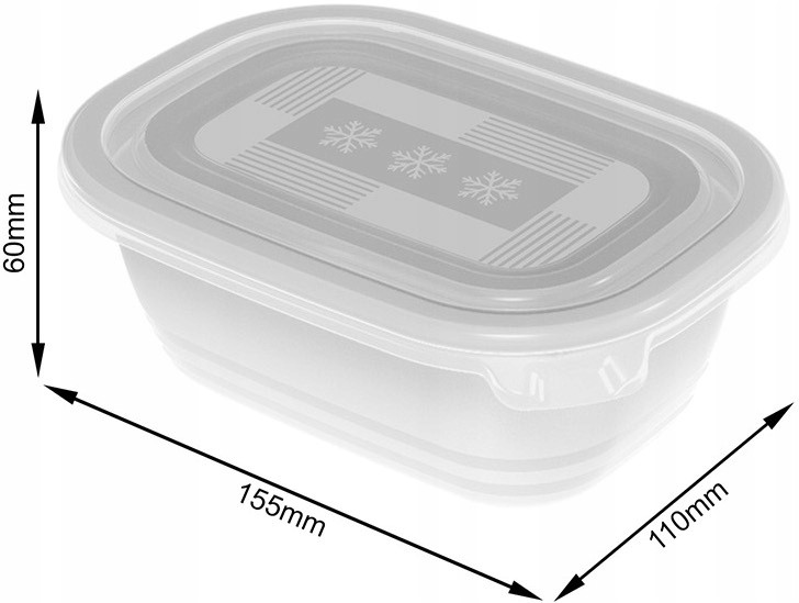 Pojemniki na żywność do zamrażania Rotho 4x 500 ml Marka Rotho