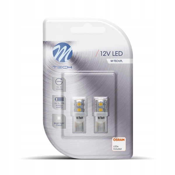 

Dioda żarówka Led L018 12V W5W 9xSMD2835 biała