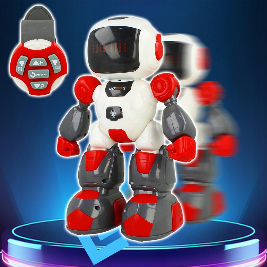 ZDZDALNIE STEROWANY ROBOT NA PILOTA RC DŹWIĘK ŚWIATŁA NAGRYWANIE INTERAKTYW Wiek dziecka 6 lat +